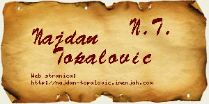Najdan Topalović vizit kartica